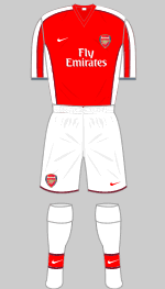 arsenal 2009-10 home kit