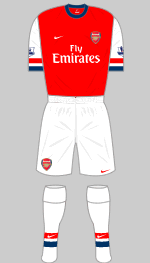 arsenal fc home kit 2012-13