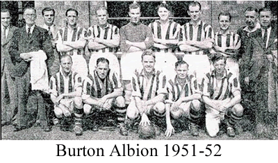 burton albion fc 1951-52 team group