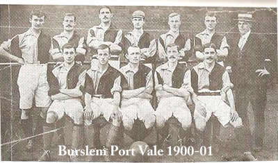 burslem port vale 1900-01 team group